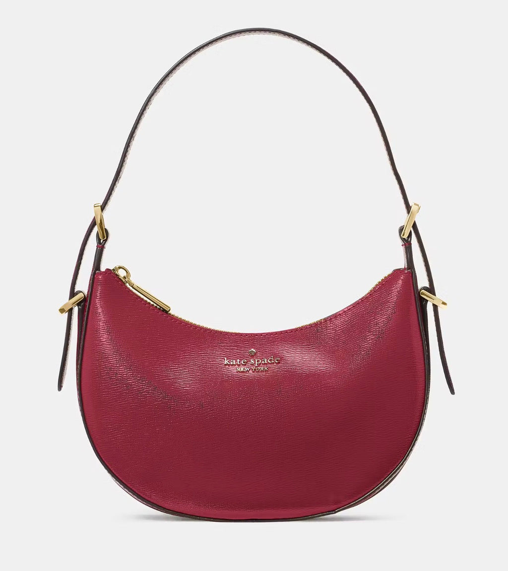NWT Kate Spade Nova Textured Patent Leather Crescent Shoulder Bag
