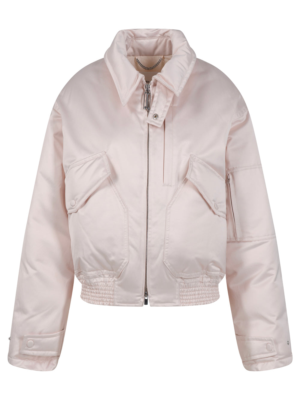 Victoria Beckham Women Cotton Satin Padded Bomber Jacket