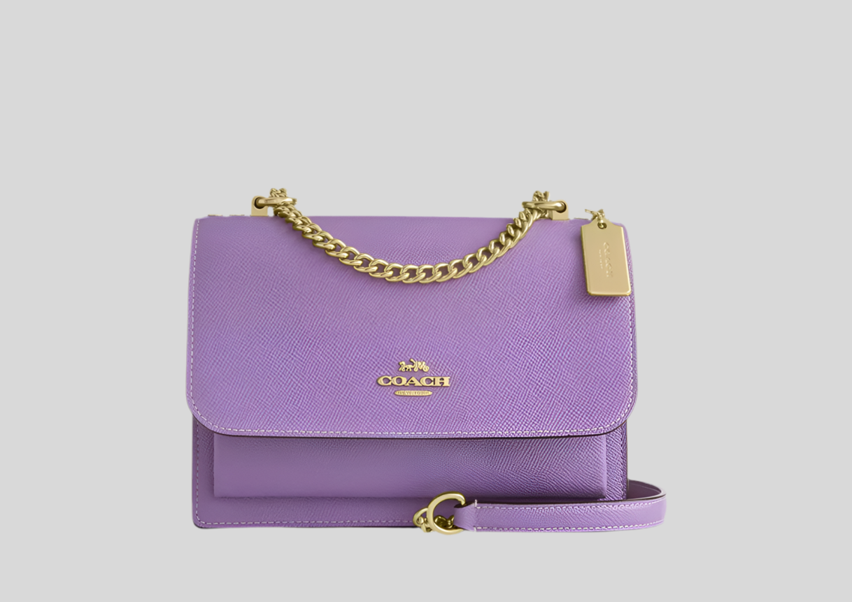NWT Coach Klare Crossbody Leather Bag In Silver/Iris