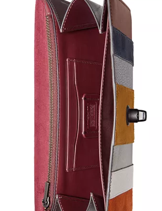 Coach All Over Patchwork Stripes Marlow Leather Crossbody