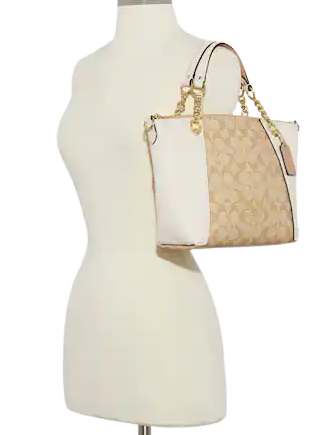 Coach Kacey Chain Satchel In Signature Canvas