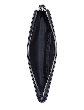 Coach Large Corner Zip Wristlet In Signature Jacquard With Stripes