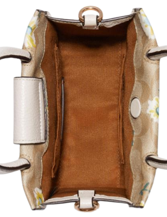Coach Mini Cally Crossbody In Signature Canvas With Daisy Print