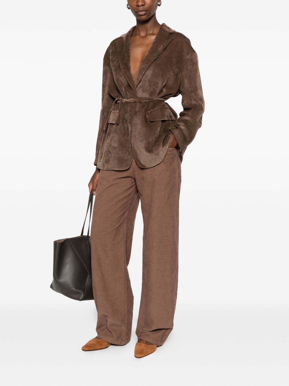 Brunello Cucinelli Women Velvet Belted Jacket