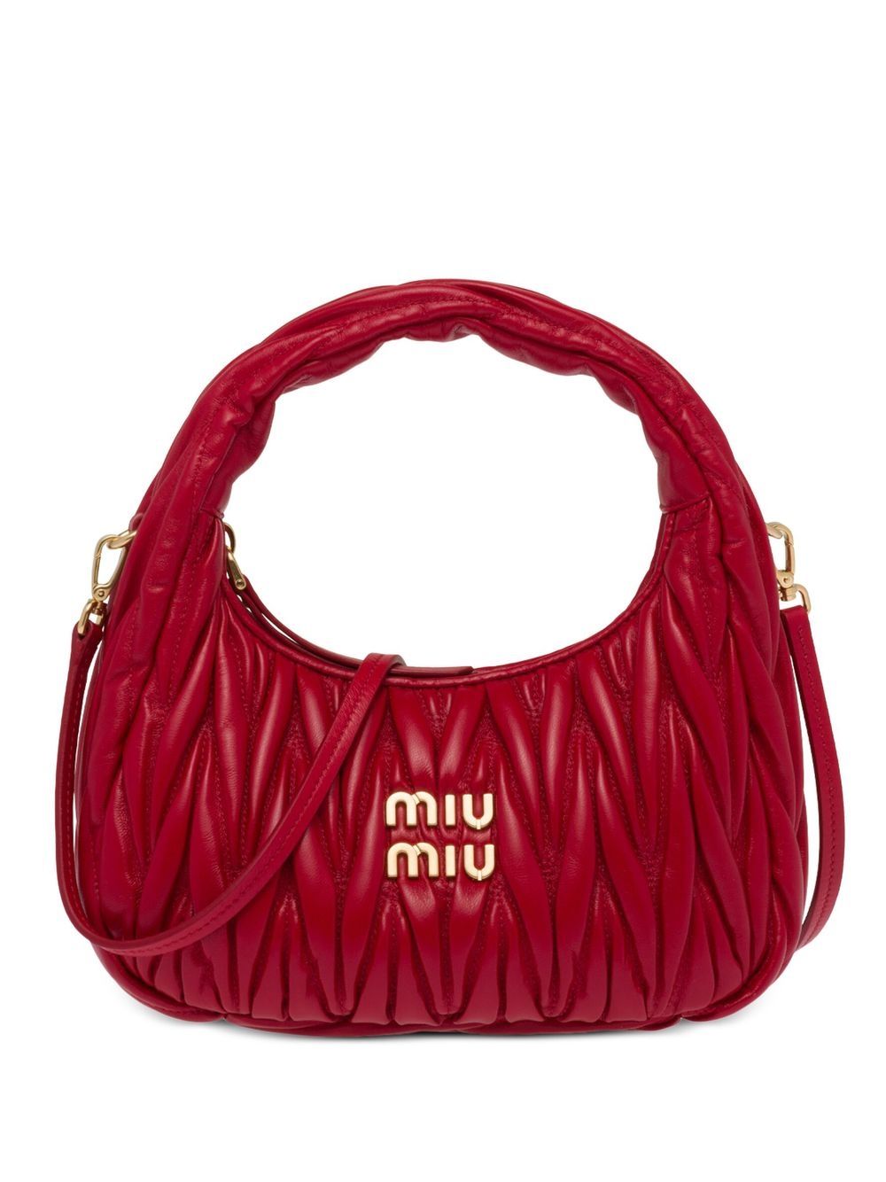 Miu Miu Women Wander Small Leather Hobo Bag