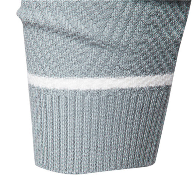 Striped Color-block Men's Sweater