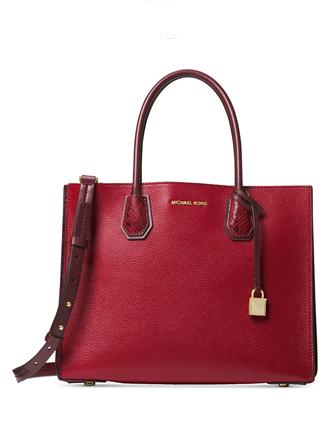 Michael Michael Kors Mercer Lizard Embossed Accordion Tote
